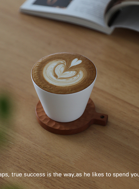 日式极简陶瓷咖啡手握杯猪口杯主人杯哑光拉花杯250毫升精致高级