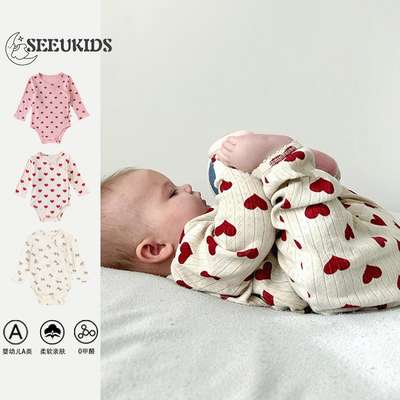 2025秋季新品婴幼儿花边领包屁衣男女宝宝休闲外出爬服长裤两件套