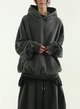 韩国代购heavy cotton muilti pocket hoody口袋OS连帽卫衣男女款