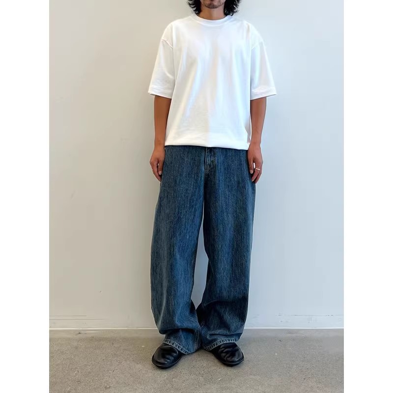 韩国代购高品简约百搭牛仔裤