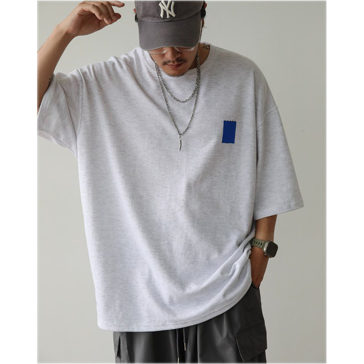 ANAN韩国东大门代购高街潮流个性大码宽松阔版短袖T恤衫男女同款