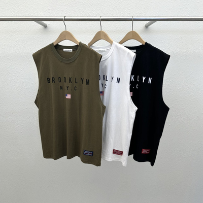 韩国代购男装美式无袖T恤衫背心