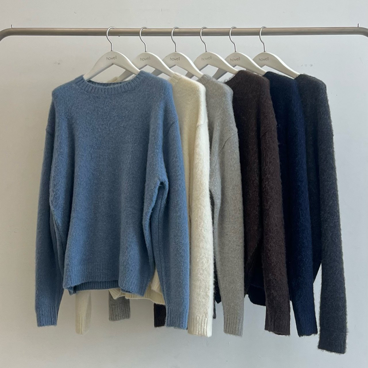 韩国代购男装高品羊毛圆领毛衣