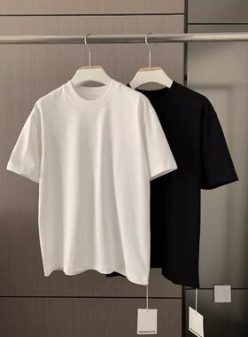 韩国东大门代购SIGNIGT直播高品重工时尚阔版夏季休闲短袖T恤衫男
