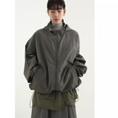 jacket时尚 韩国代购 百搭连帽夹克外套 paper wind 男女同款 light