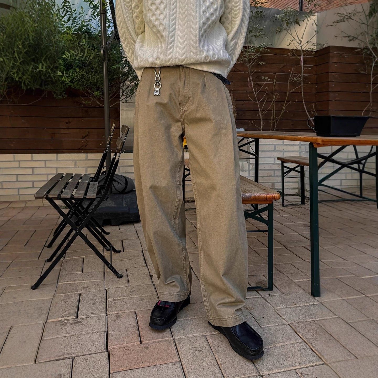 韩国代购高档百货级阔腿休闲裤男