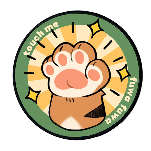 甘东原创老虎爪子兽人鼠标垫