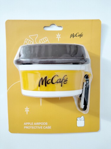 满88包邮 麦当劳McCafe麦咖啡限定版耳机套耳机壳苹果耳机适用
