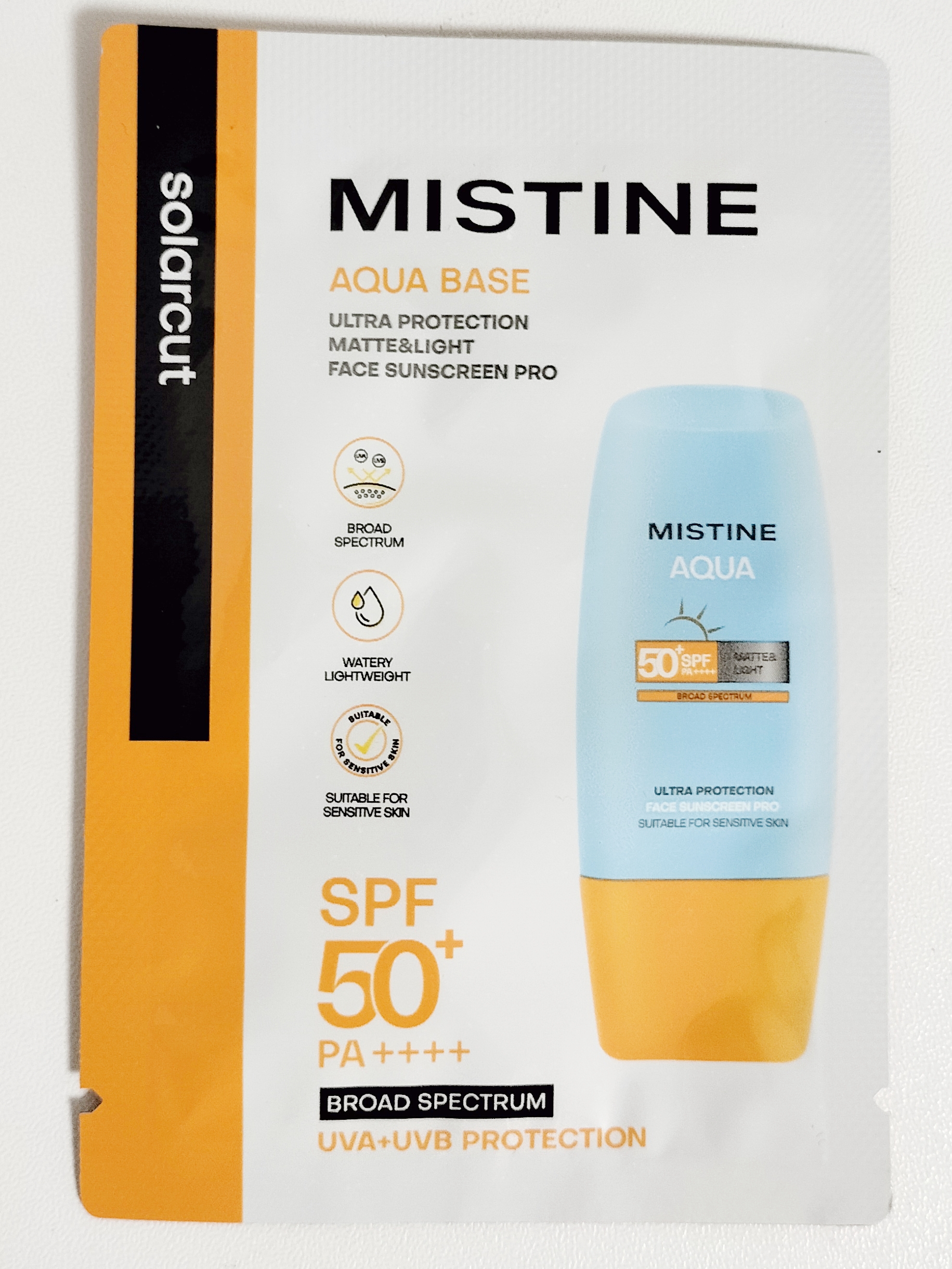 满88包邮 MISTINE蜜丝婷小黄帽防晒霜小样 3ml