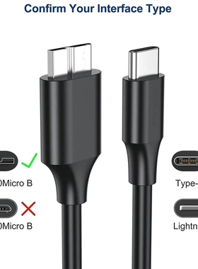 USB Type-C to Micro-B 3.1 Gen2 Cable for MacBook Chromebook