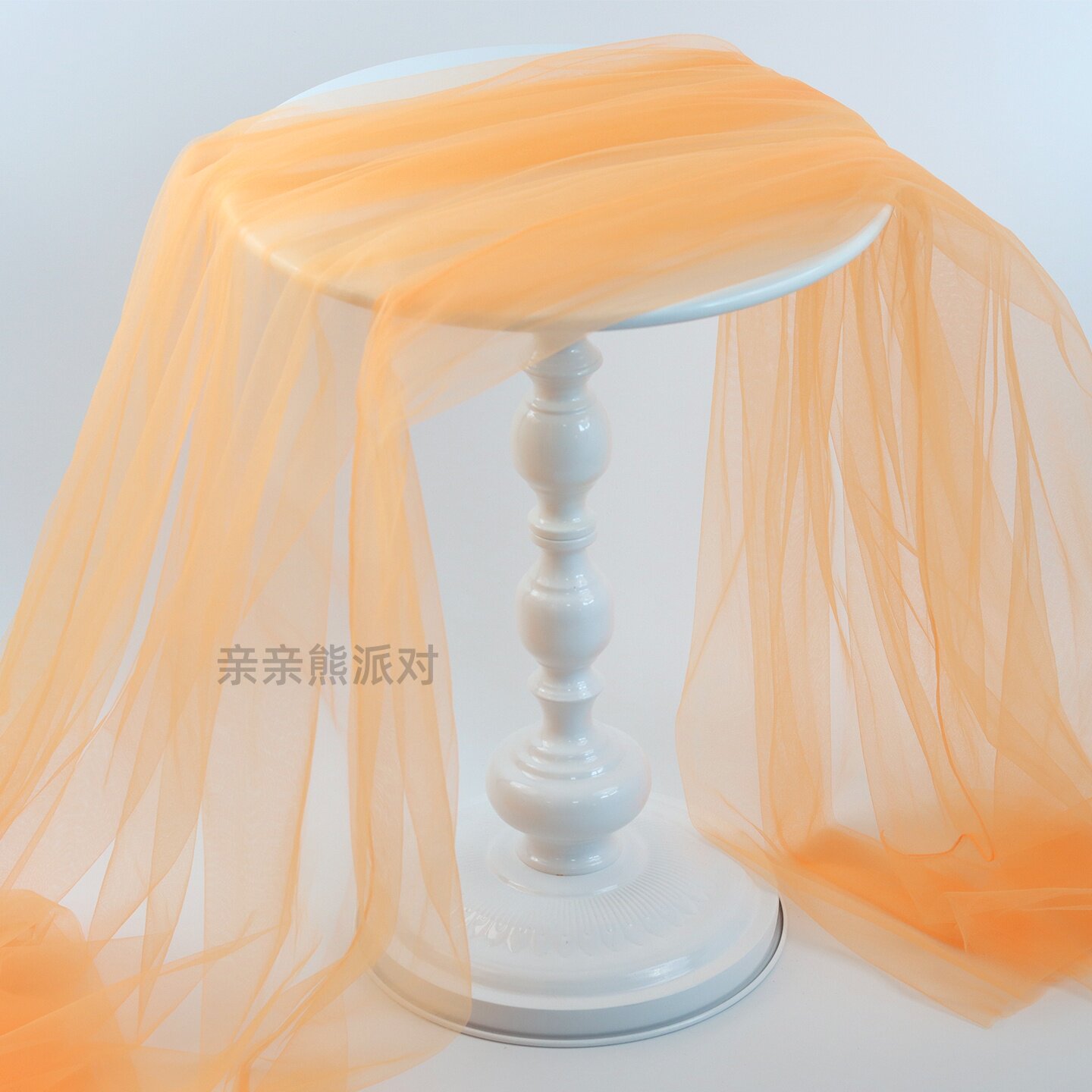 秋冬氛围感纯色纱幔摆台布置桌布