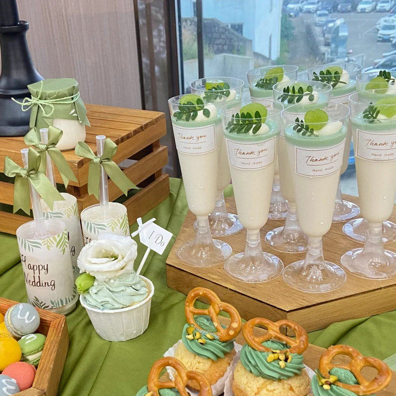 绿白色主题婚礼甜品台装饰慕斯杯推推乐贴纸结婚IDO纸杯蛋糕插件,节庆用品/礼品,节日装扮用品,淘宝优惠券,粉丝福利购,淘宝优惠卷