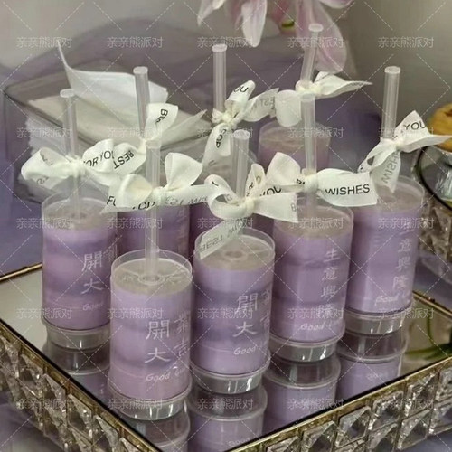 紫色系开业甜品台装饰推推乐贴纸