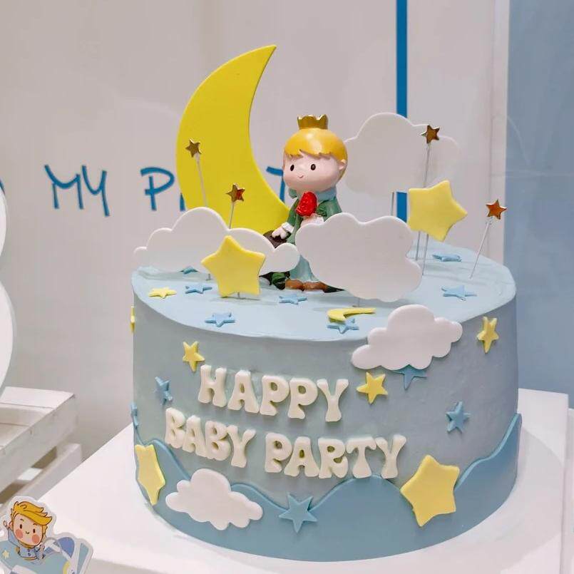 小王子蛋糕装饰摆件蓝色主题套装插件男孩儿童生日甜品台装扮贴纸