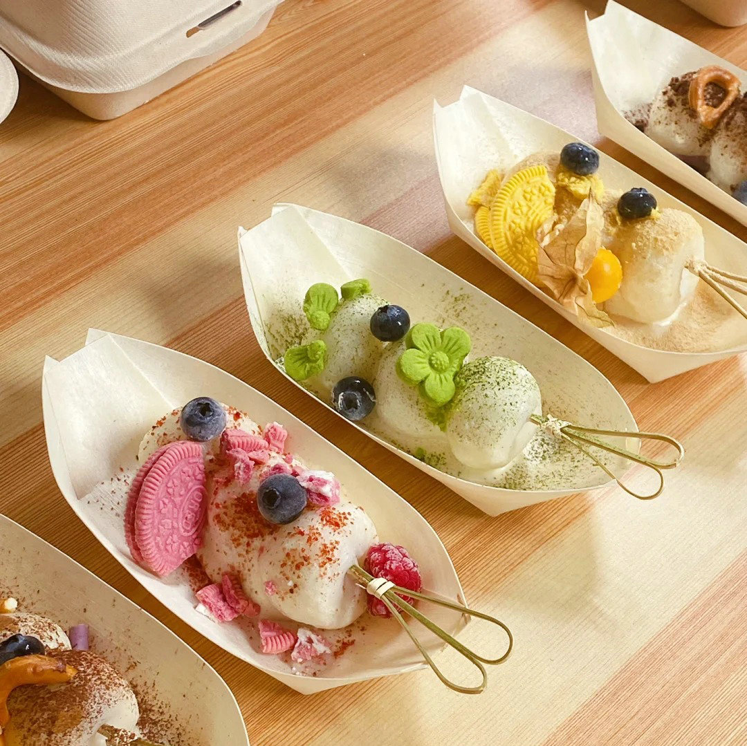 网红点心日式和风船型托盘一次性小吃甜品日常用餐寿司凉菜摆盘