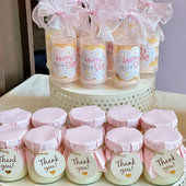 粉色甜品台装 饰周岁婚礼生日烘焙纸杯蛋糕插件布丁纸推推乐贴纸