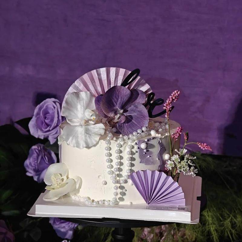 黑紫色订婚甜品台装饰蝴蝶兰扇子纸杯蛋糕插件婚礼生日推推乐贴纸,节庆用品/礼品,节日装扮用品,淘宝优惠券,粉丝福利购,淘宝优惠卷