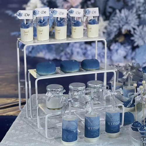 蓝色婚礼甜品台装饰推推乐贴纸