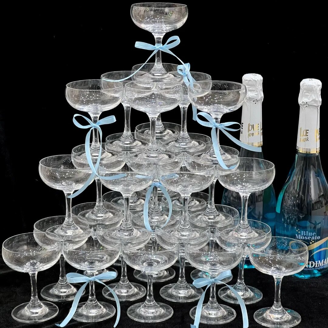 透明玻璃香槟杯家用宴会高脚杯