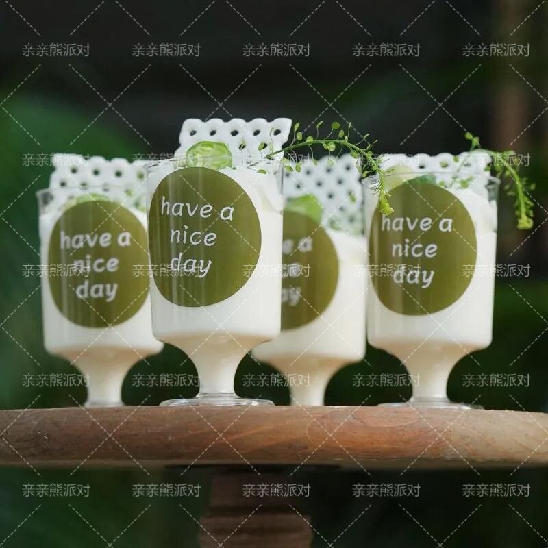 绿色甜品台装饰生日派对摆件贴纸