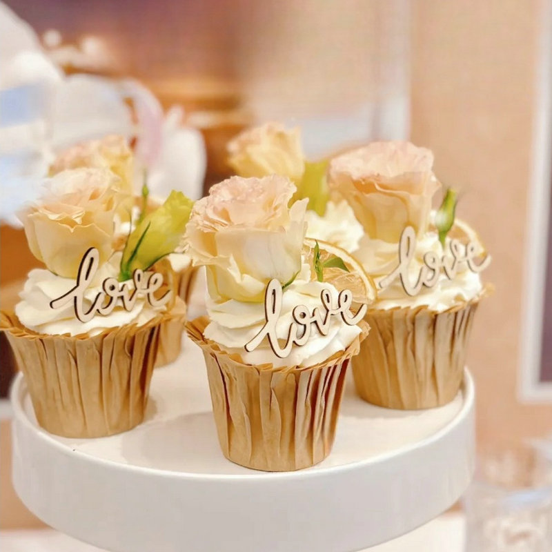 香槟色甜品台装饰订婚礼帽纸杯