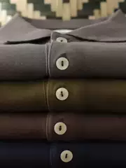 Summer Solid Color Lapel T-Shirt Slim Fit American Retro Casual Washed Vintage Army Green Paul Short-Sleeve Polo Shirt for Men