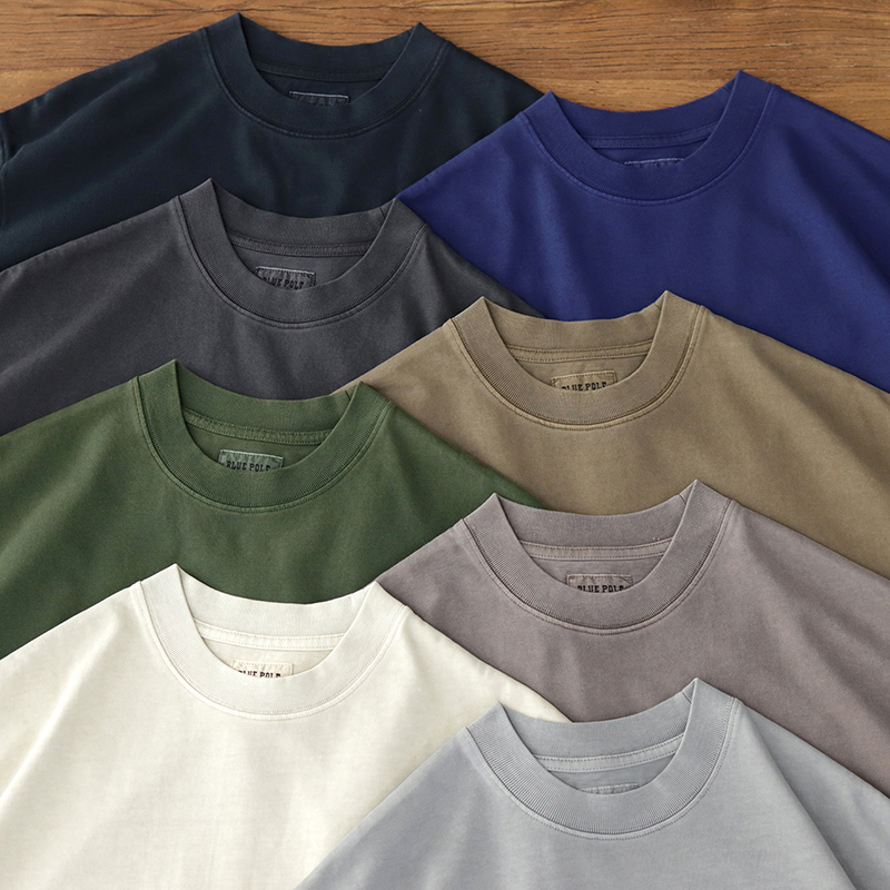 320g重磅纯棉水洗宽松短袖T恤