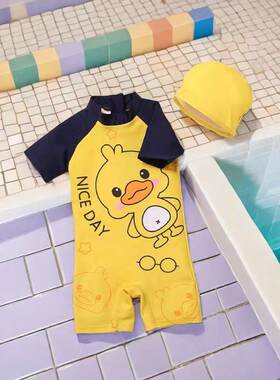儿童泳衣连体男童可爱速干泳衣
