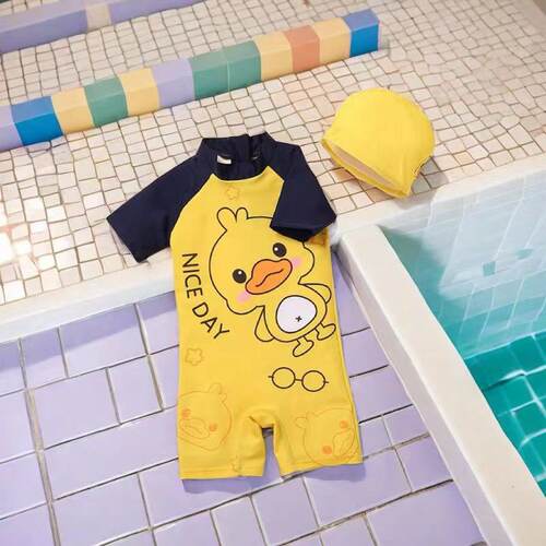 儿童泳衣连体男童可爱速干泳衣