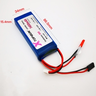 TOPGUN磷酸铁锂电池2S 6.6V 1450mAh车模船模航模接收机电池LiFe