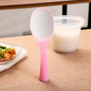 日本进口ECHO创意可爱饭勺家用可立式不粘锅盛饭铲电饭煲塑料饭瓢