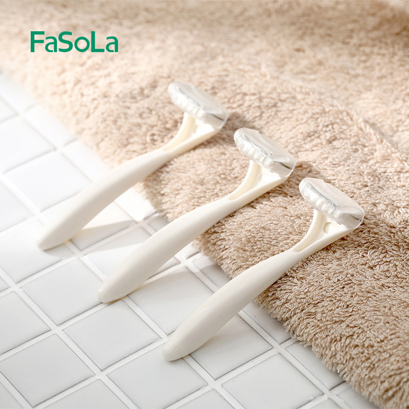 일본 FASOLA 면도기 여성용 면도 및 제모기 겨드랑이 제모 국부 제모기 다리 제모기 3개입