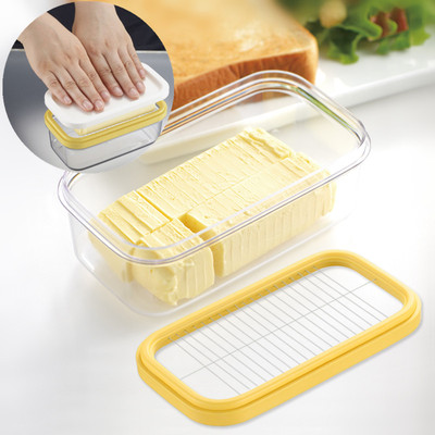 日本akebono黄油盒牛油切割器带盖芝士奶酪收纳盒黄油切割保鲜盒