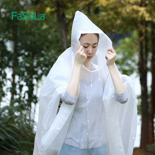 日本儿童户外旅游连体雨披成人