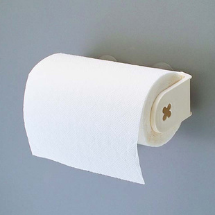 日本进口正品 SANADA厨房吸壁式纸巾架吸盘卷纸架塑料宽幅厨纸架