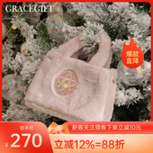 Grace 台湾代购 gift美少女战士手提包女秋冬斜挎包可爱毛毛包