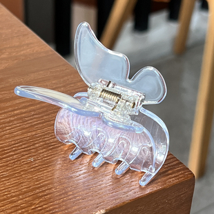 千禧复古透明蝴蝶抓夹人鱼醋酸发夹发饰ins盘发抓夏季 Y2Y配饰