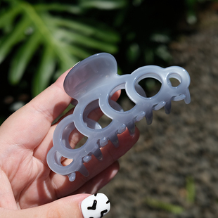 【清冷蓝色淡漠绿色】优雅珠光韩式发夹后脑勺醋酸抓夹法式发卡女