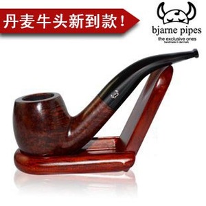 送豪礼 丹麦牛头海盗BJ进口石楠木烟斗小号 经典款型烟具