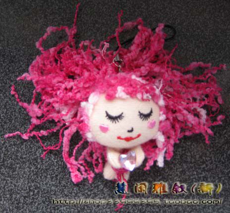 红色精灵恶魔摩丝娃娃布艺小玩具