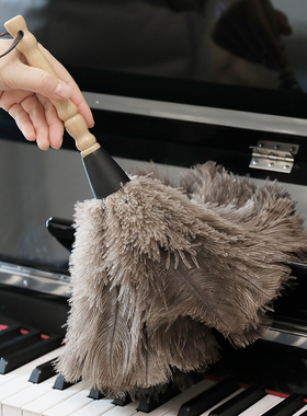 艺之初鸡毛掸子除尘扫灰家用静电除尘鸵鸟毛掸子吸附灰尘清理神器