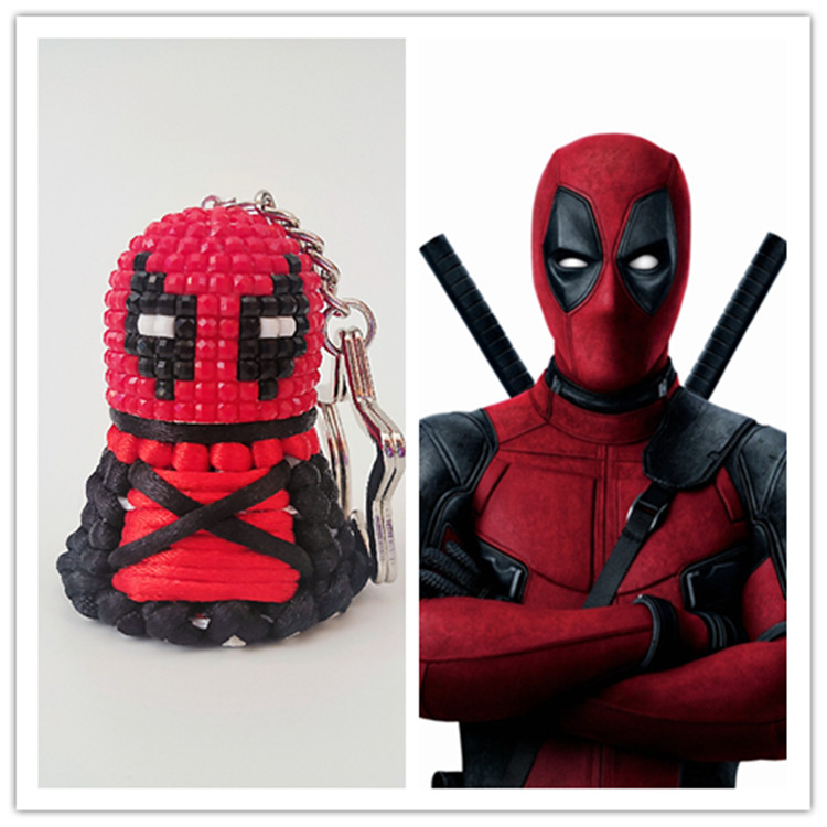 创意diy羽毛球挂件球包挂饰礼物 卡通镶钻款 闷骚贱贱的死侍来了