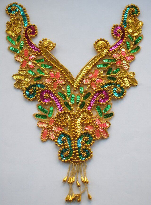 演出服装辅料/手工亮片花/珠片花/领花/胸花 金银彩
