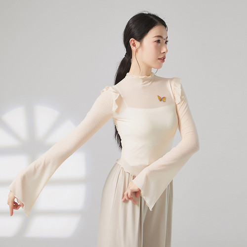 舞蹈服other/其他喇叭袖蝴蝶纱衣