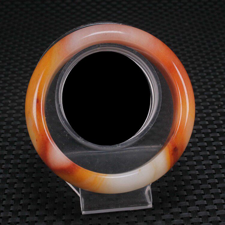 云南龙陵天然玉石黄龙玉手镯内径60 61 62女士玉镯直播送证书