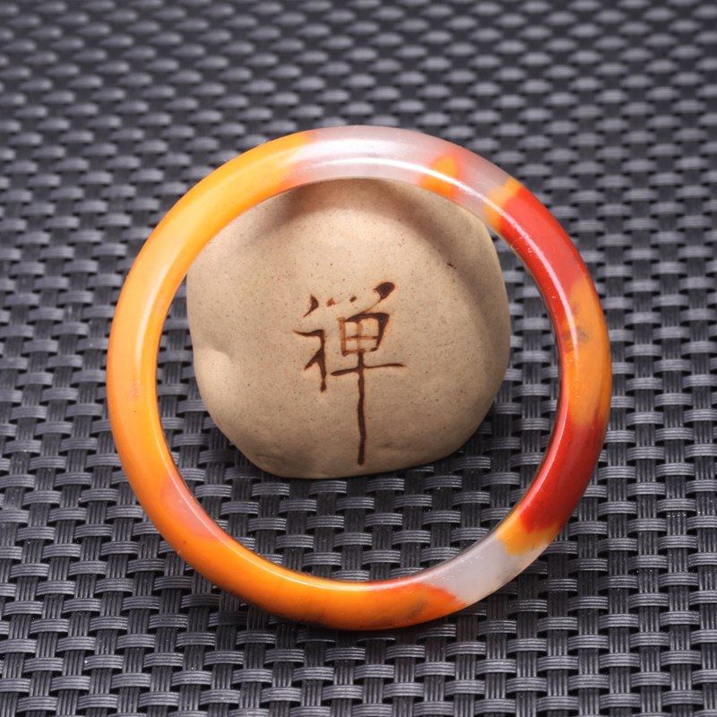 云南龙陵玉仙天然玉石黄龙玉手镯 镯子内径53456789 6012女士旺夫