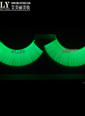 夜光纸假睫毛化妆舞会艺术精灵夜店荧光圣诞节彩色款