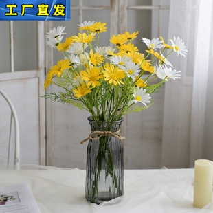 便宜清仓 仿真小雏菊假花5头洋甘菊荷兰菊塑料花绢花家居装 饰特价