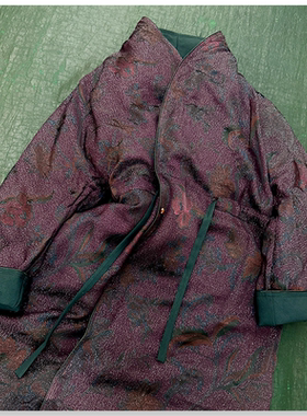 【内外兼修】原创国潮新中式正绢鹅绒服正反两穿S98160