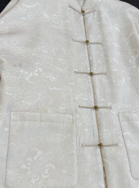 [水墨生香]张林根正绢原创国风新中式秋冬新款蚕丝内胆棉衣S90231